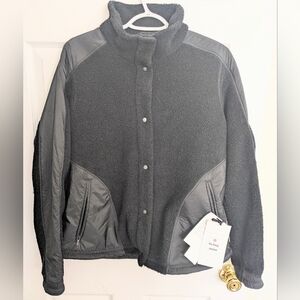 Lululemon Go Cozy Jacket Black Size 10 NEW w Tags Sherpa Fleece Wool Blend Glyde
